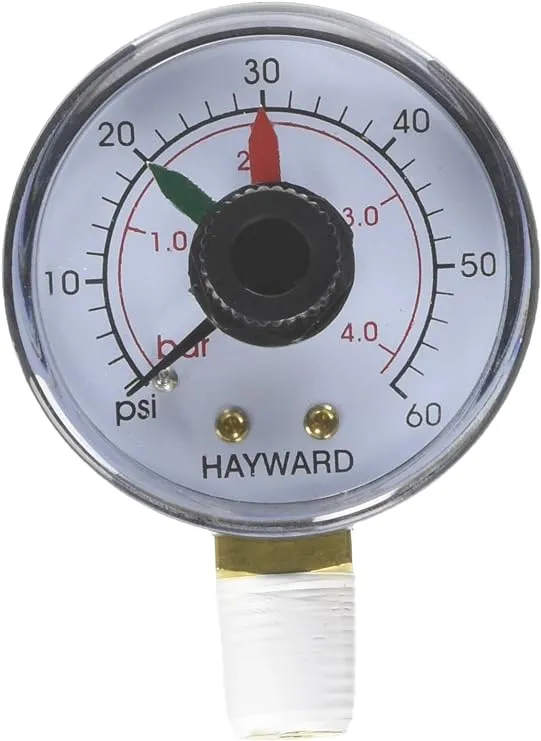 Hayward D.E.CX271261 Boxed Pressure Gauge with Dial Replacement for Select Hayward Filter and Multiport Valve
