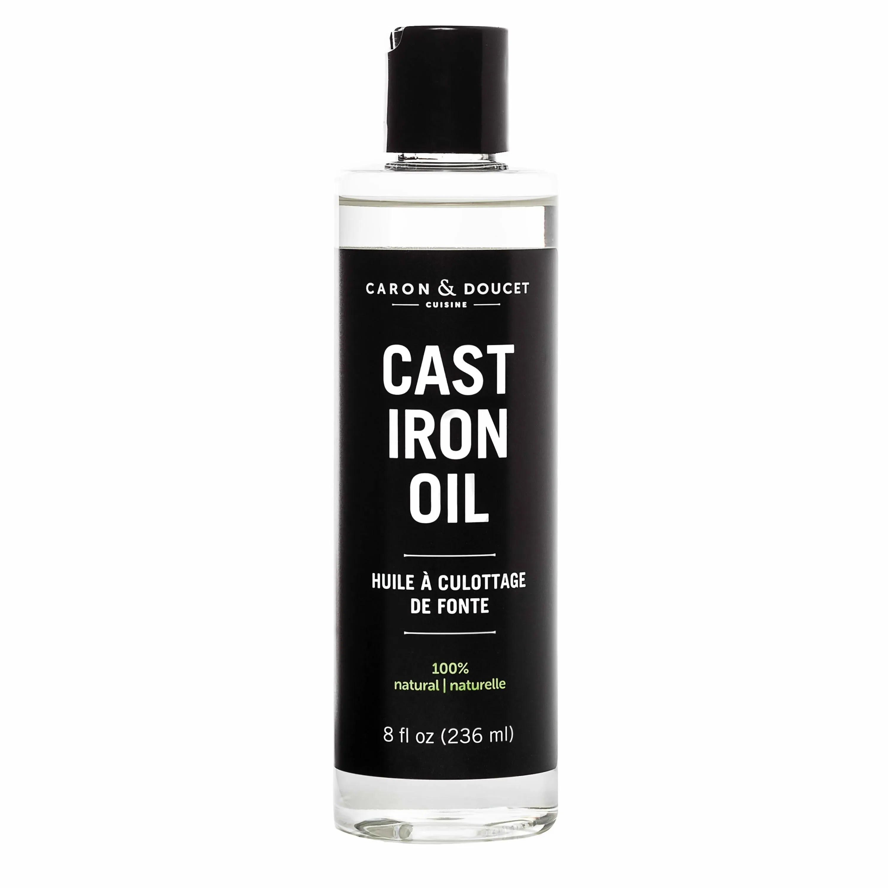 CARON & DOUCET - Ultimate Cast Iron Set: Seasoning Oil, Cleaning Soap & Restoring Scrub | 100% Plant-Based & Best for Cleaning Care, Washing, Restoring & Seasoning Skillets, Pans & Grills!