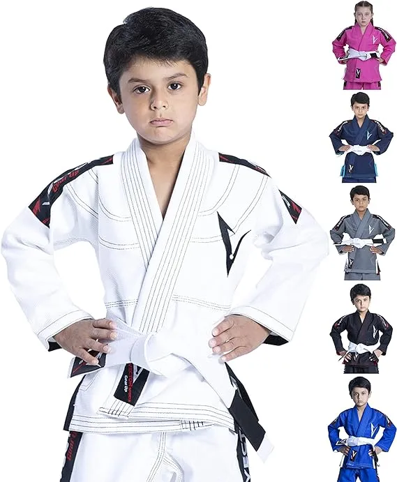 Kids Brazilian Jiu Jitsu BJJ Gi Kimono Attila series Lightweight by Vector 