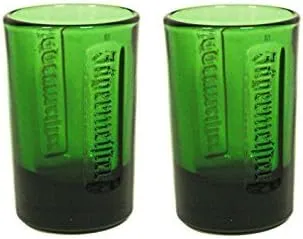 Jagermeister 1 Oz Green Shot Glasses Lot Of 2