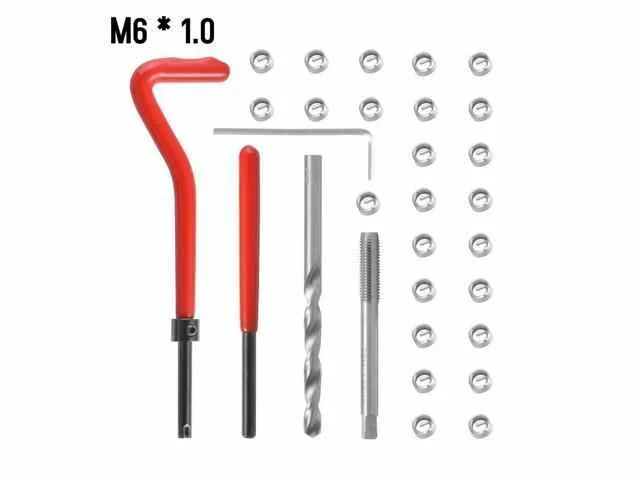 DAYUAN 131pcs Helicoil Metric Thread Repair Kit, HSS Drill Thread Insert Repair Tool M5 M6 M8 M10 M12