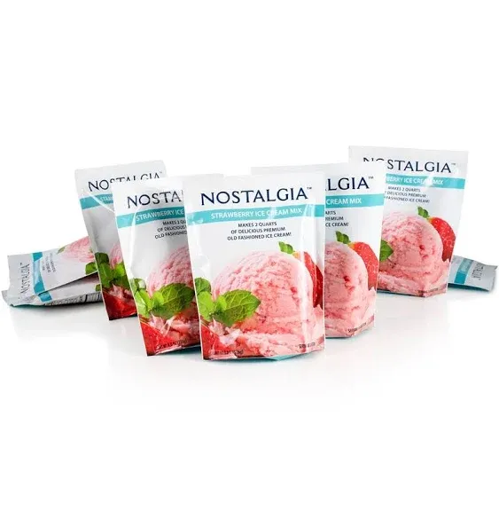 Nostalgia Premium Ice Cream Mix, 8 (8-ounce) Packs, Makes 16 Quarts Total