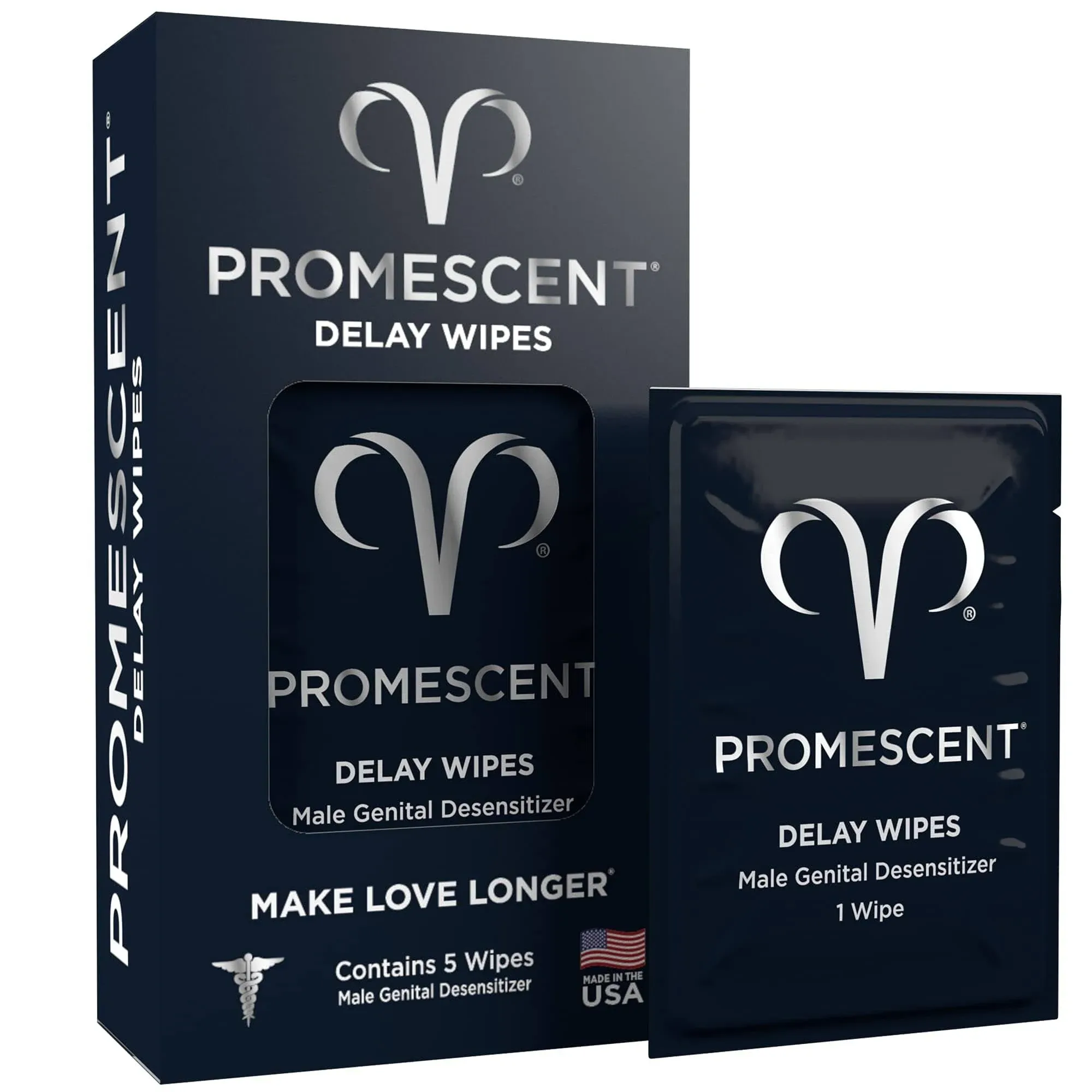 Promescent Delay Wipes for Men's Premature Ejaculation (5-Pack)