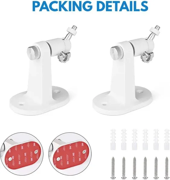 Adjustable Security Wall Mount Bracket for Ring Stick Up Indoor Camera 2Pack