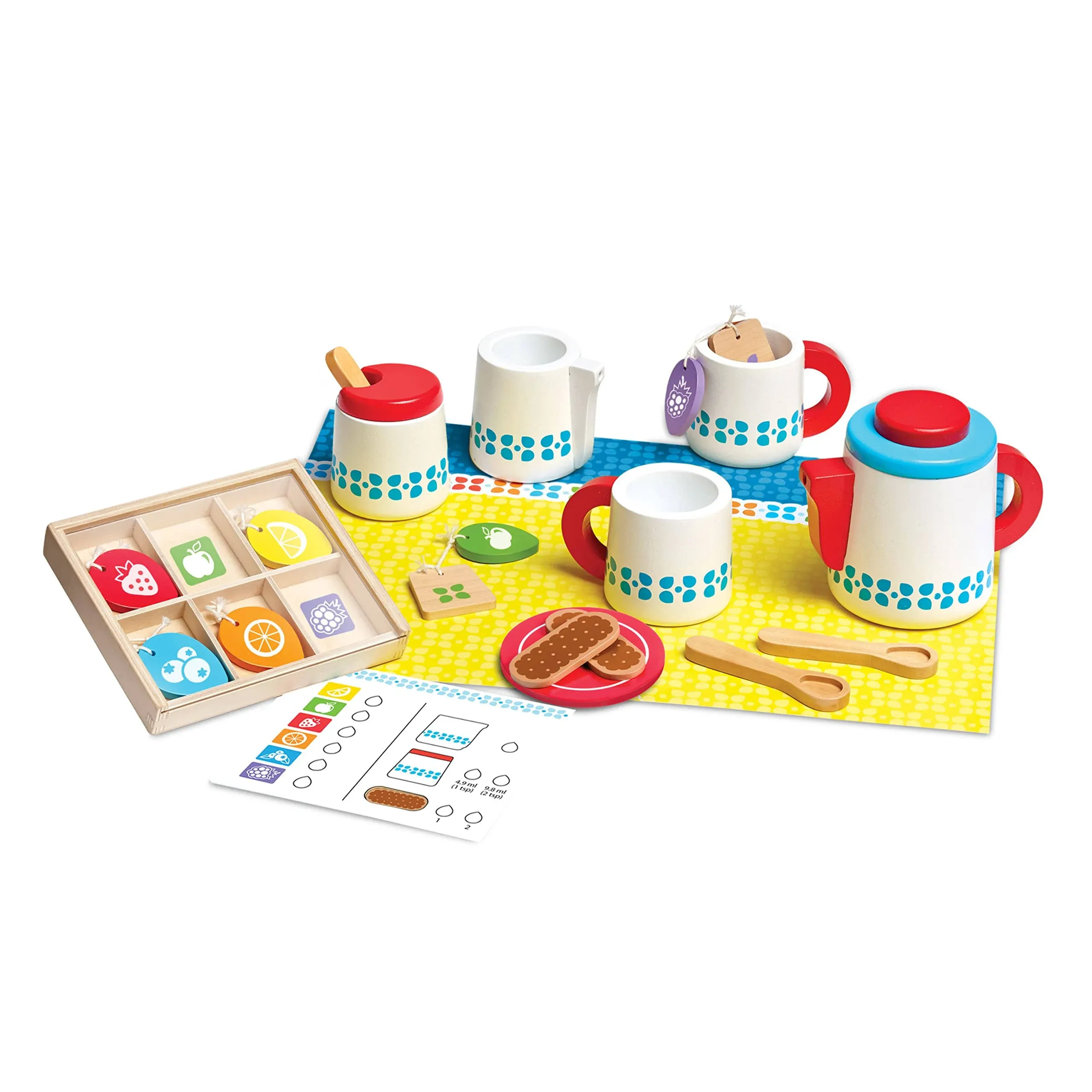 Melissa & Doug Wooden Steep & Serve Tea Set