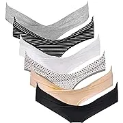 Intimate Portal Maternity Underwear Under the Bump Pregnancy Postpartum Panties Womens Cotton Bikinis 6-Pk Inspiration MIntimate Portal Maternity Underwear Under the Bump…