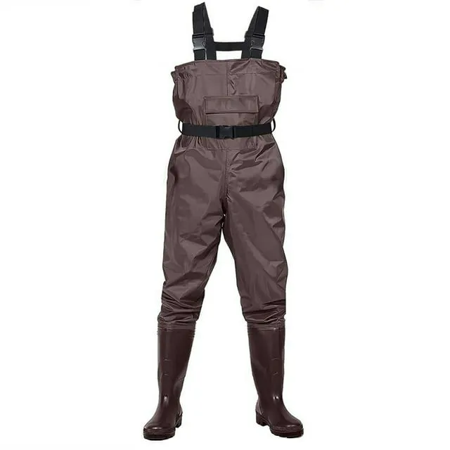 Fishing Chest Waders Fishing Shoes Boot Foot for Men Women Hunting Bootfoot Waterproof Nylon PVC w/ Belt