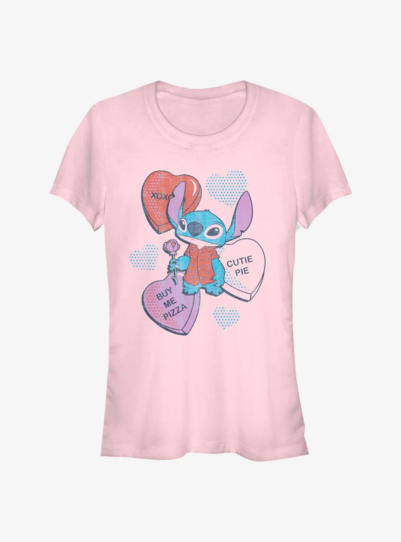 Disney Lilo & Stitch Heart Pizza Girls T-Shirt | Hot Topic