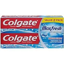 Colgate MaxFresh Fluoride Toothpaste 6 oz, Twin Pack, Cool Mint 2 ea (Pack of 2)