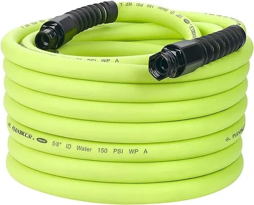 Flexzilla Pro Water Hose with Reusable Fittings, 5/8 in. x 75 ft., Heavy Duty, Lightweight, Drinking Water Safe, ZillaGreen - HFZWP575-E