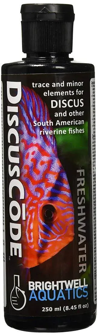 Brightwell Aquatics DiscusCode - Trace & Minor Elements for Discus & Other South American Riverine Fishes 250-ml