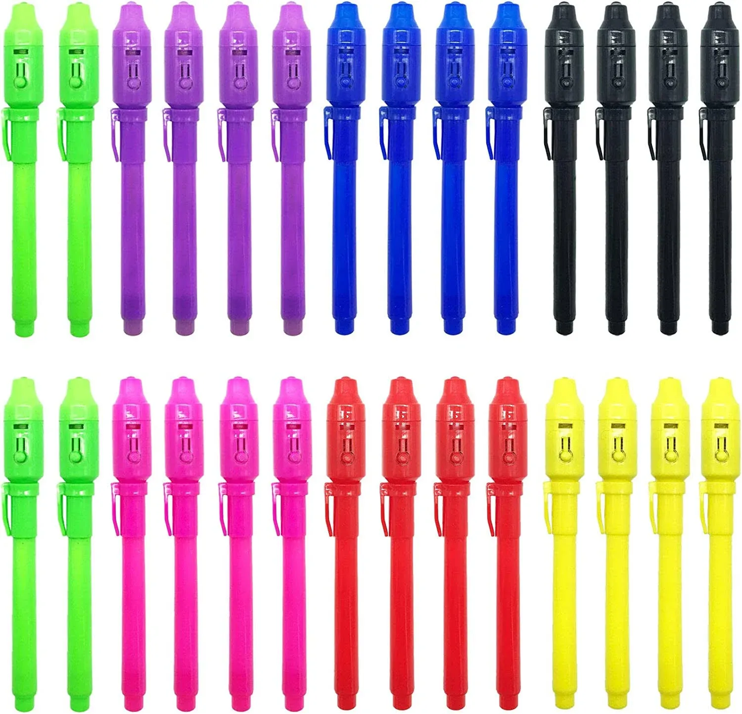 SCStyle Invisible Ink Pen 28pcs Latest Spy Pen with UV Black Light Magic Spy ...