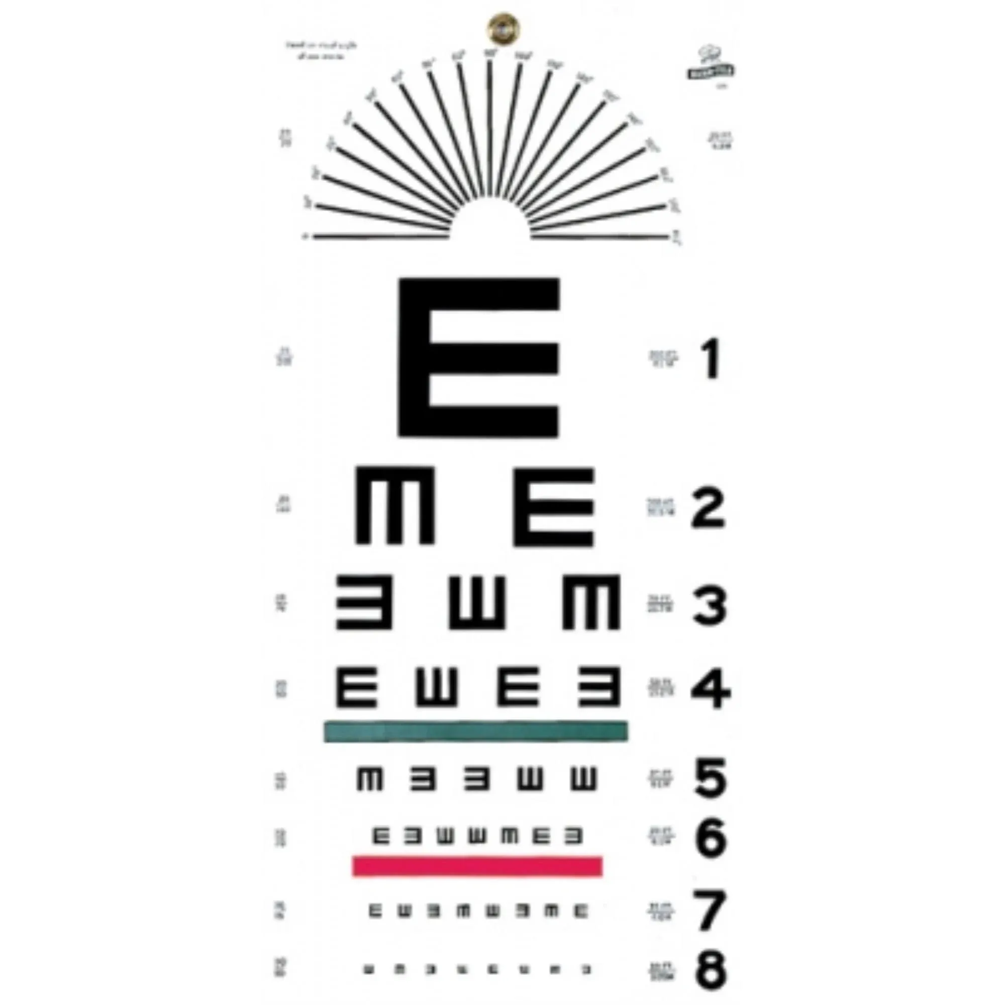 Grafco Illiterate Plastic Eye Chart, 20' Distance, Snellen Visual Acuity Exam for Medical Use, 1241Grafco Illiterate Plastic Eye Chart, 20' Distance, Snellen Visual Acuity Exam for Medical Use, 1241