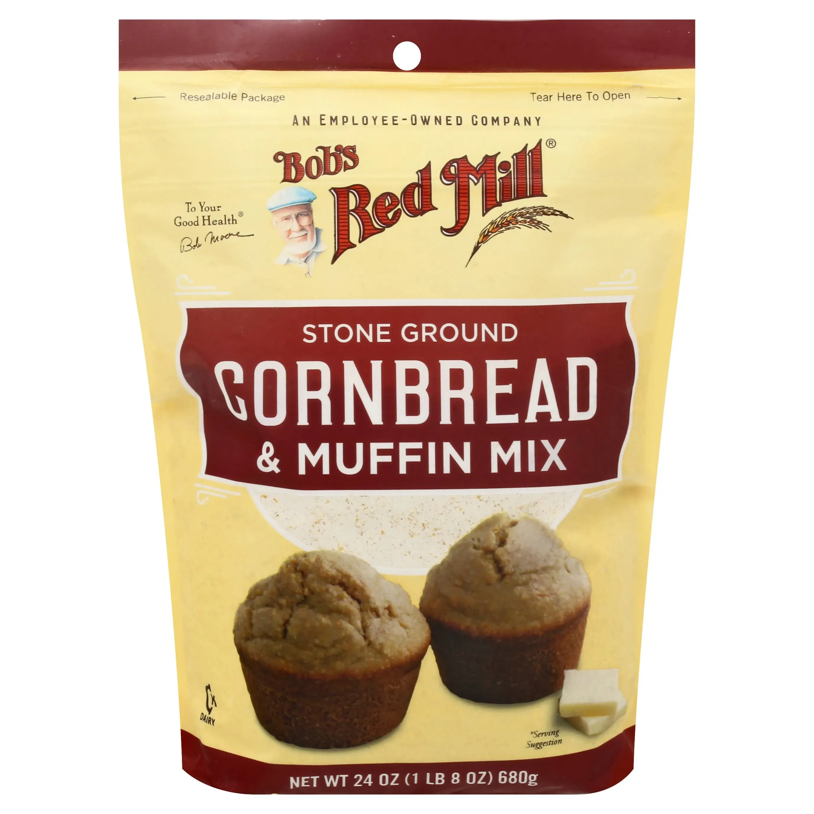 Bob's Red Mill Cornbread & Muffin Mix, Stone Ground - 24 oz