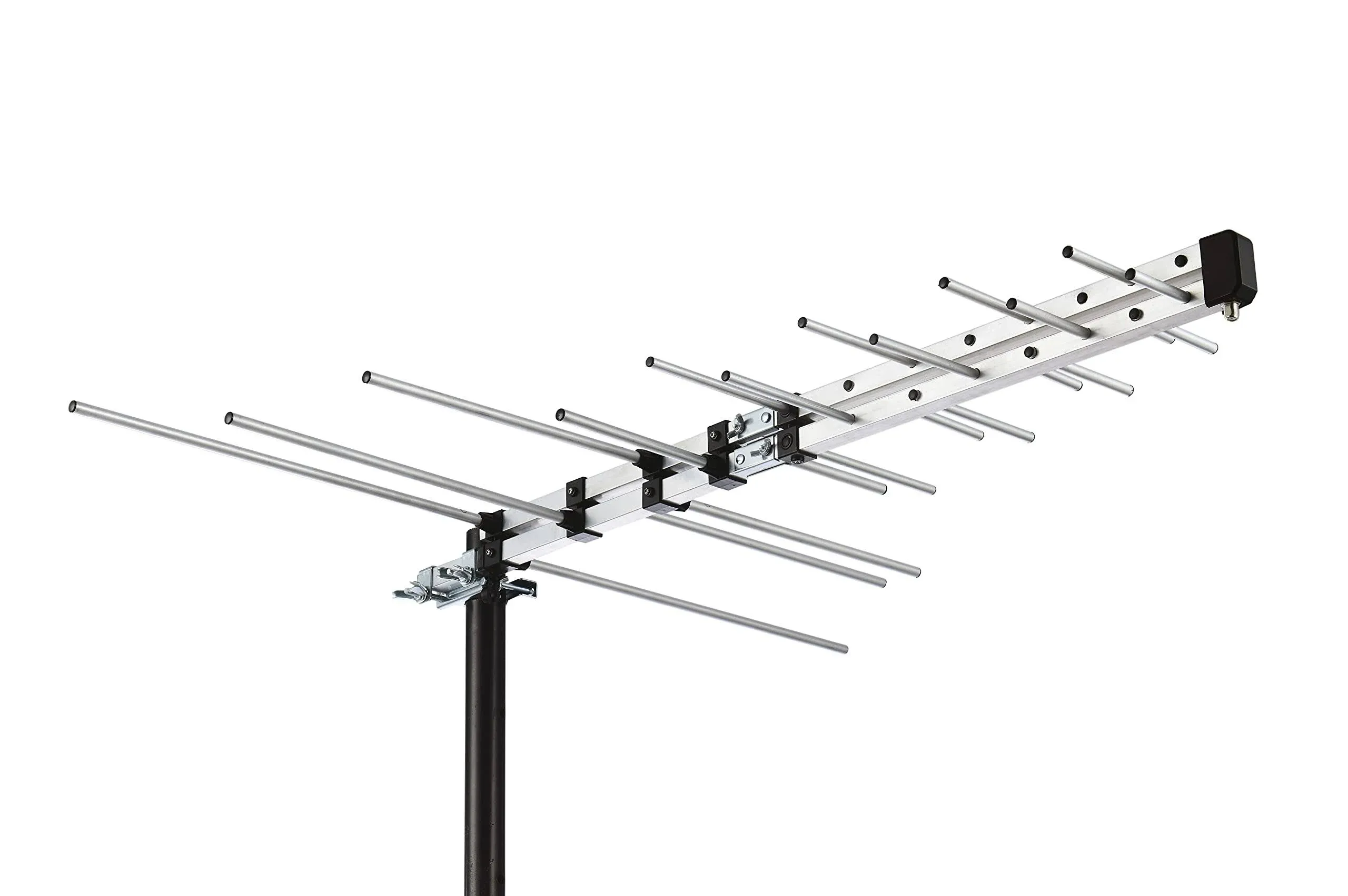 CeKay Outdoor Antenna Yagi Satellite HD - Attic or Roof Silver, Black 