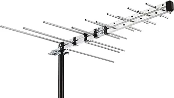 CeKay Outdoor Antenna Yagi Satellite HD Antenna - Attic or Roof Mount TV Antenna, RV Antenna for Camping, Long Range Digital OTA Antenna for Clear Reception, 4K 1080P, All MetalCeKay Outdoor Antenna Yagi Satellite HD Antenna - Attic…