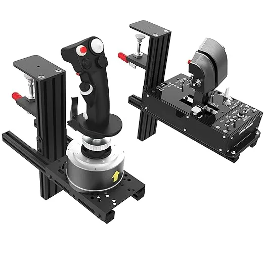 Easyget 2 Set The Desk Mount for The Flight Sim Game Joystick, Throttle and Hotas Systems Compatible with Logitech X56, X52, X52 Pro Hotas, Thrustmaster HOTAS Warthog, T-Flight, T.16000M,TCA and More