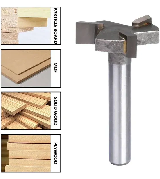 1-1/4 Diameter - Spoilboard Surfacing Router Bit - 1/4 in Dia Shank, 1/4 Inch Cut Length, Carbide Flattening CNC Router Bits