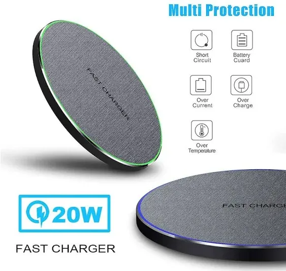 Fdgao 15W Wireless Charger Fast Wireless Charging Pad Station for iPhone 15 14 ...