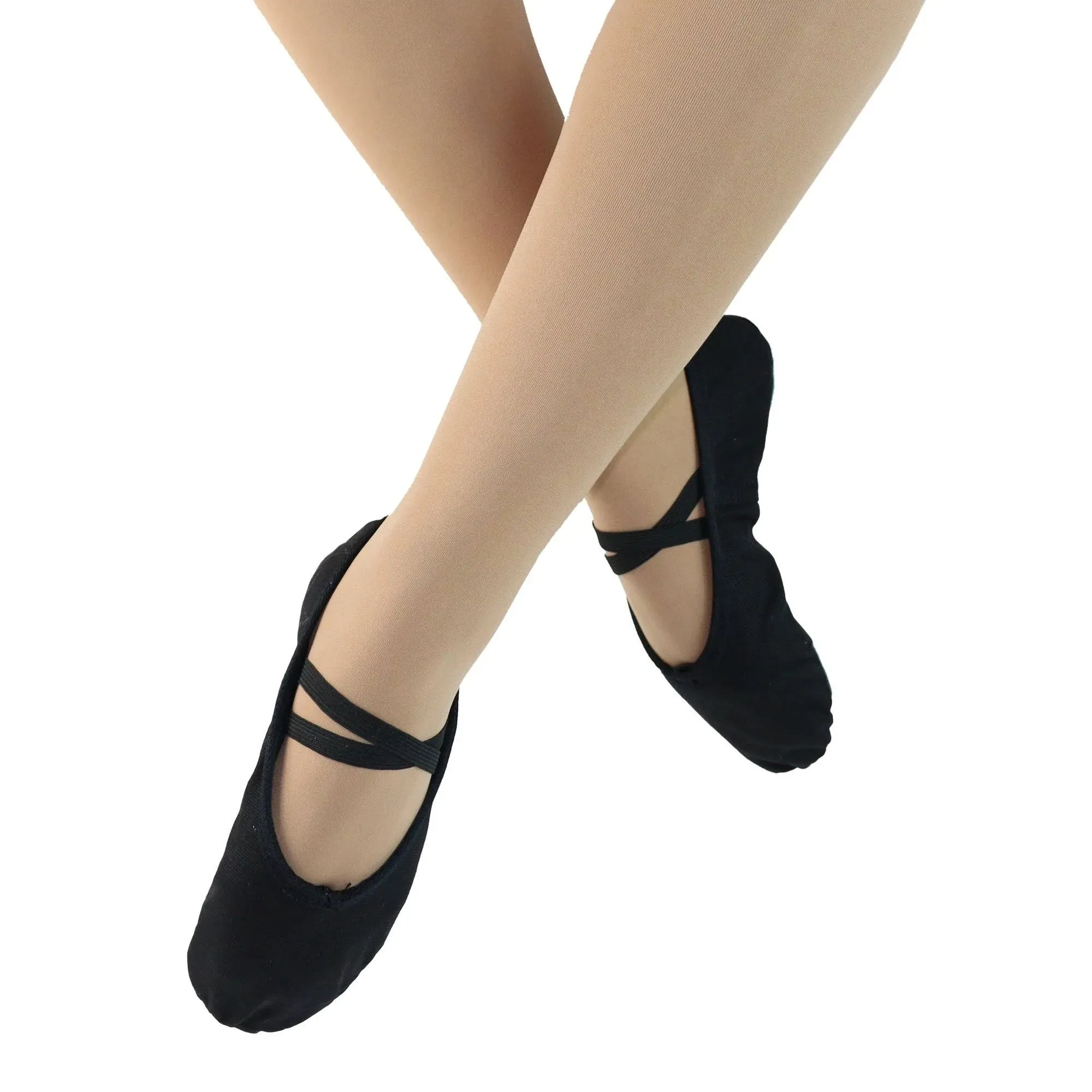 Danzcue Adult Canvas/Leather Ballet Shoes