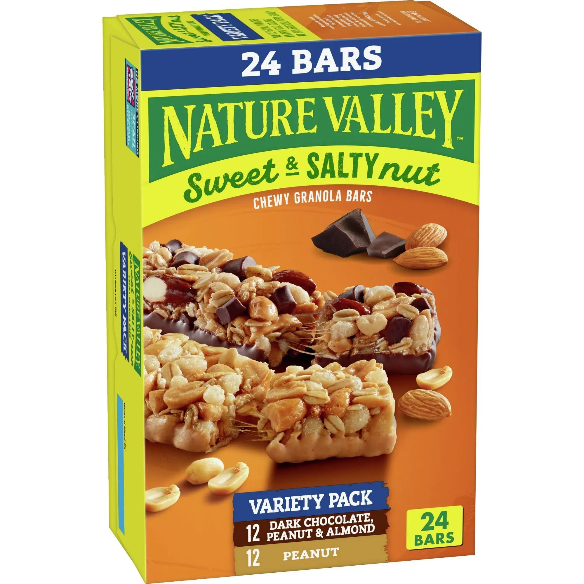 Nature Valley Granola Bars, Chewy, Dark Chocolate, Peanut & Almond/Peanut, Sweet ...