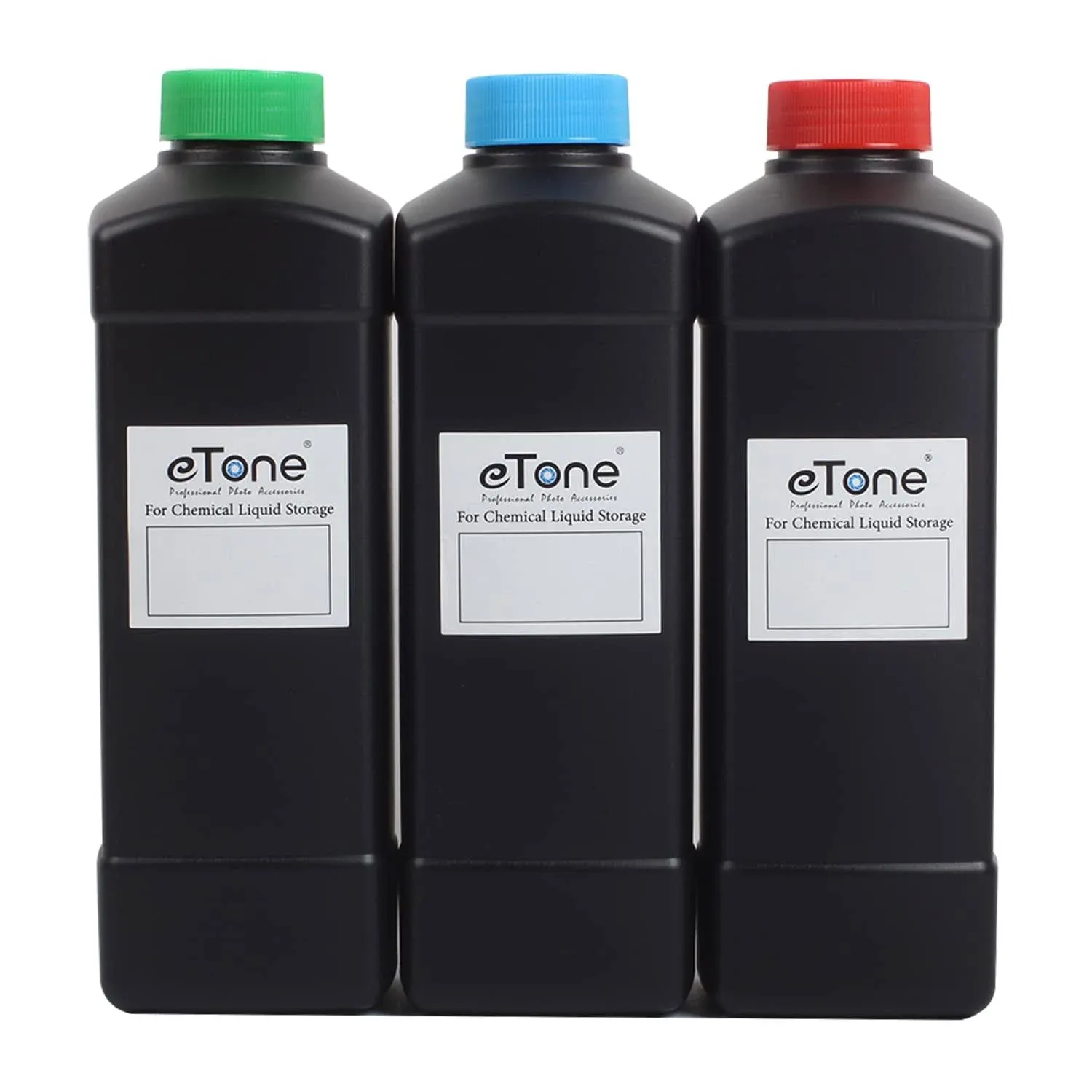 eTone 3x 1000ml Darkroom Chemical Storage Bottles Film Photo Developing Processing 1L