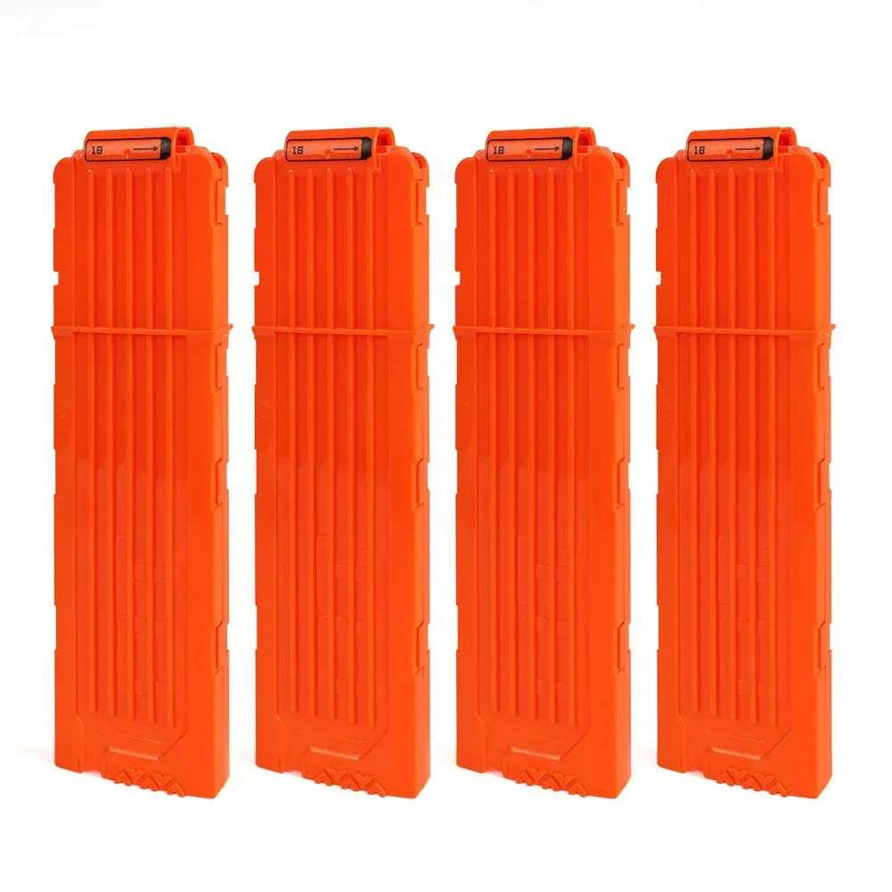 FUCAS Soft Bullet 4pcs Clips 18 Bullets Dart Gun Clips Magazine Clip for Nerf Toy Dart Gun