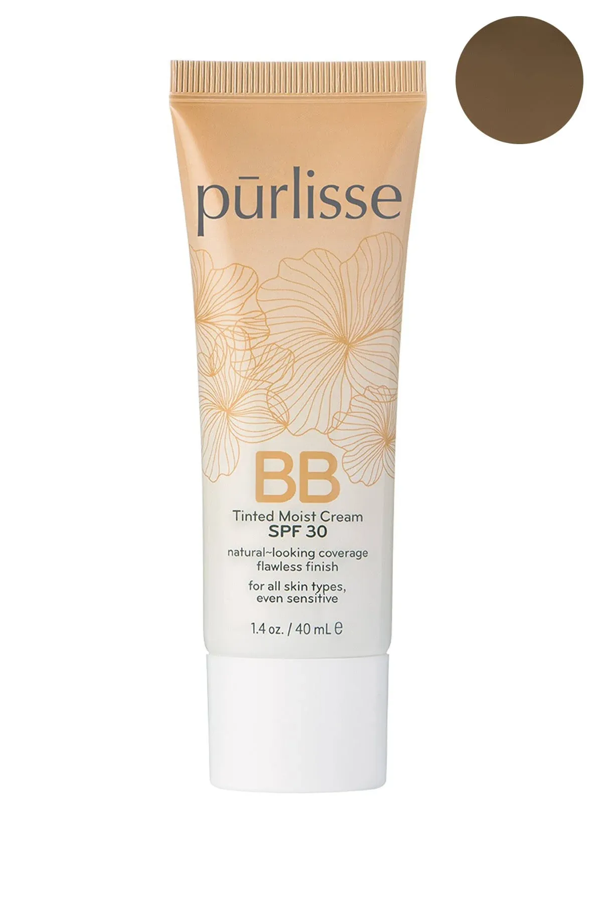 purlisse Perfect Glow BB Cream SPF 30: Clean & Cruelty-Free, Medium Flawless Coverage, Hydrates with Jasmine | Light Medium 1.4oz