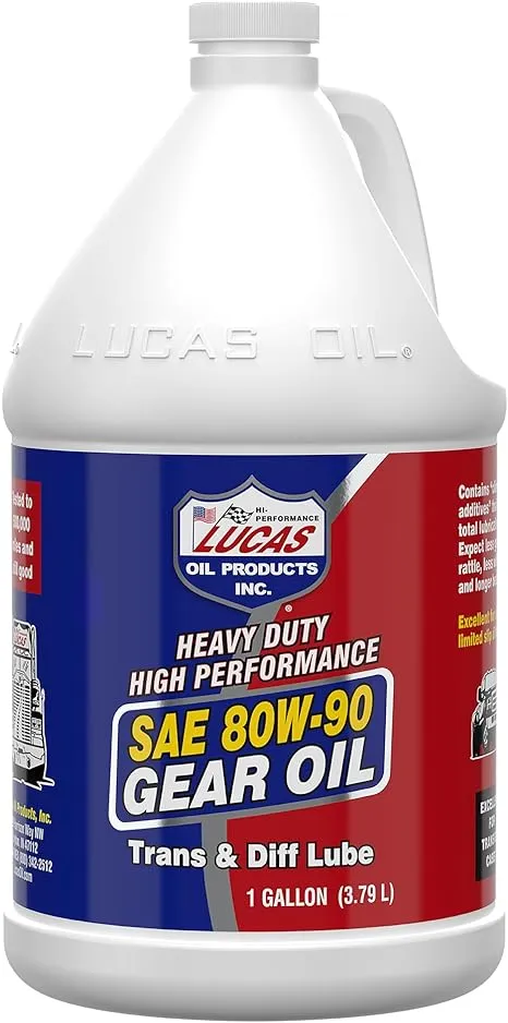 Lucas Oil Heavy Duty SAE 80W-90 Transmission & Differential Lube Gear Oil, 1 Gal