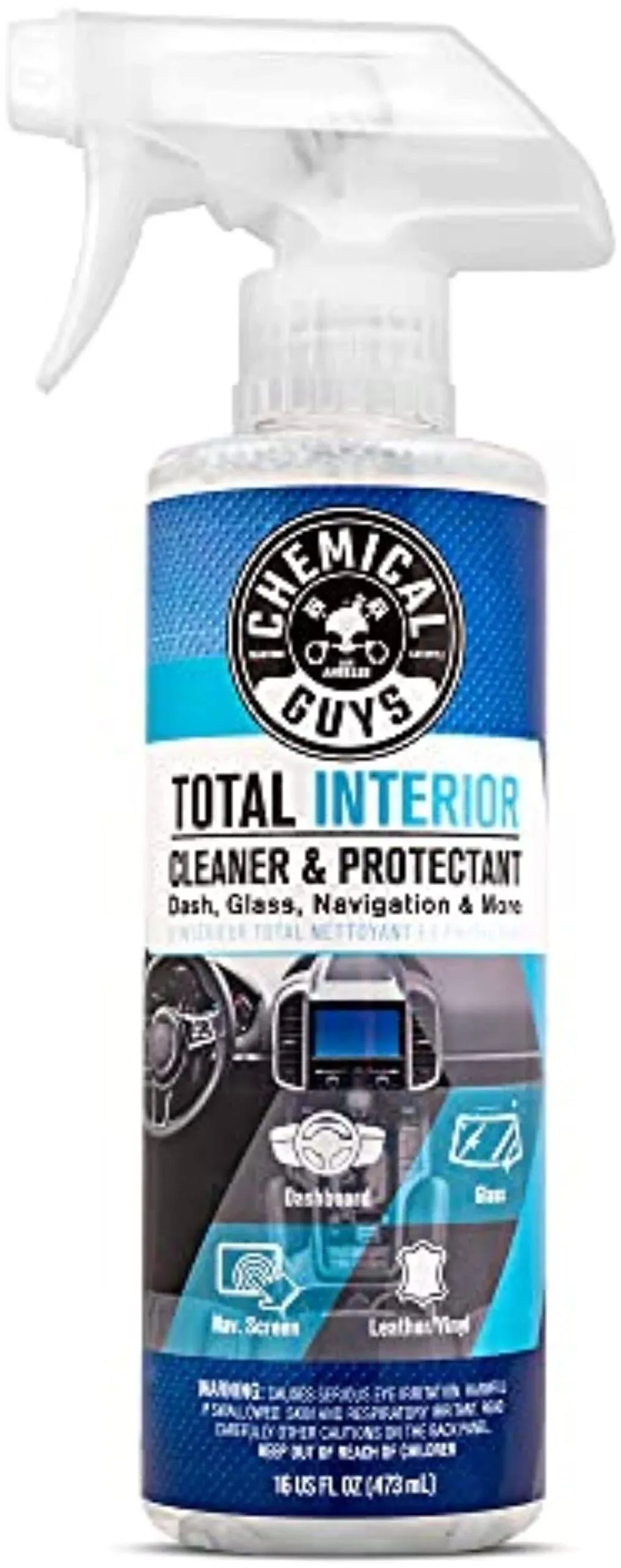 Chemical Guys SPI22016 Total Interior Cleaner and Protectant, Safe for Cars, Trucks, SUVs, Jeeps, Motorcycles, RVs & More, 16 fl oz