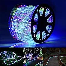 100ft LED Rope Lights Outdoor, 720 LED Connectable and Flexible Tube Lights with 8 Modes, Waterproof LED Rope Lighting for Garden Patio Pool Bedroom PartyIndoor Outdoor Christmas Decor (Red & Green)