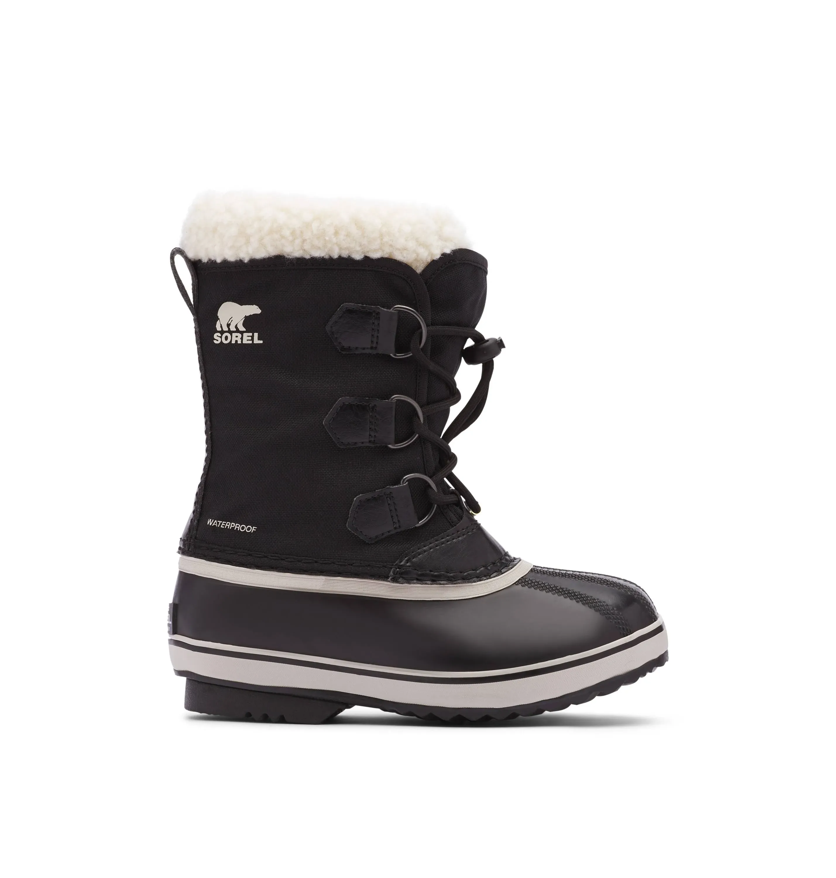 Sorel Black Nylon Youth Yoot Pac Boot