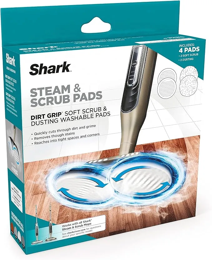 Shark Grip Steam & Scrub Dirt Washable Pads XKITP7000D