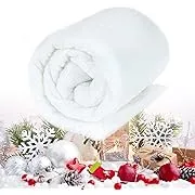 5 Foot X 9.9 Foot Thickened Christmas Fake Snow Blanket Roll - Artificial Snow for Winter Village Displays, Soft and Fluffy Fake Snow for Snowy Winter Decoration