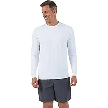 IBKUL Men's Athleisure Wear Sun Protective UPF 50+ Icefil Cooling Tech Long Sleeve Crewneck T-Shirt - 93199