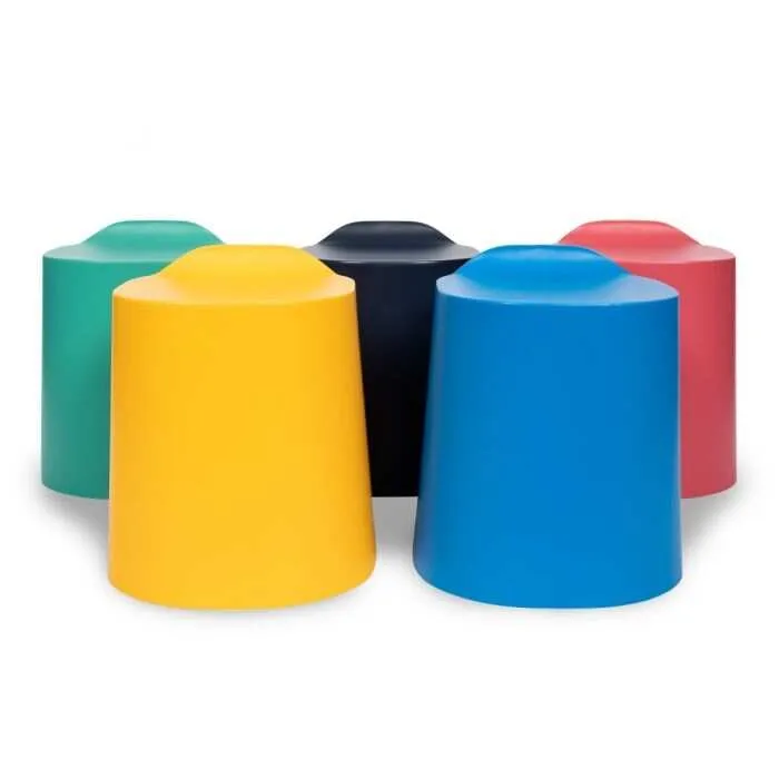 Luxor Tailfin Plastic Stackable Stools (5-Pack)