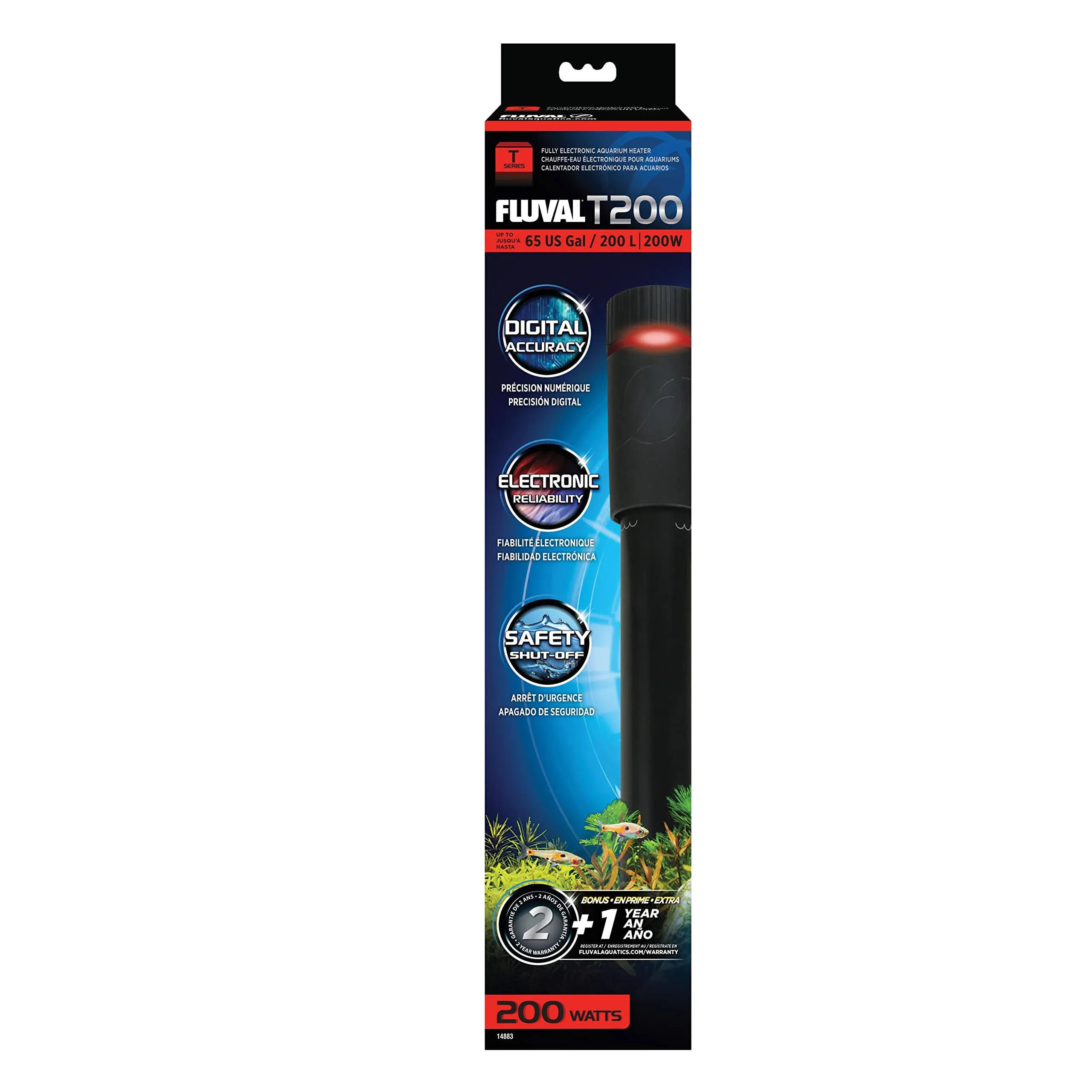 Fluval T200 Fully Electronic Aquarium Heater 200 Watt