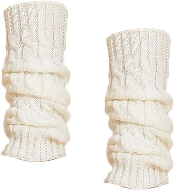 F.C. Fashion Culture Women's Cable Knit Ribbed Leg Warmers Boot Toppers