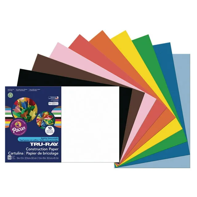 Pacon Construction Paper 2 Pack 12 inch x 18 inch