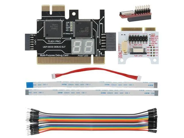 Jadeshay TL631 Pro Motherboard Analyzer Diagnostic Card, PCI Mini PCI-E LPC Motherboard Tester Debug Cards for Laptop Desktop