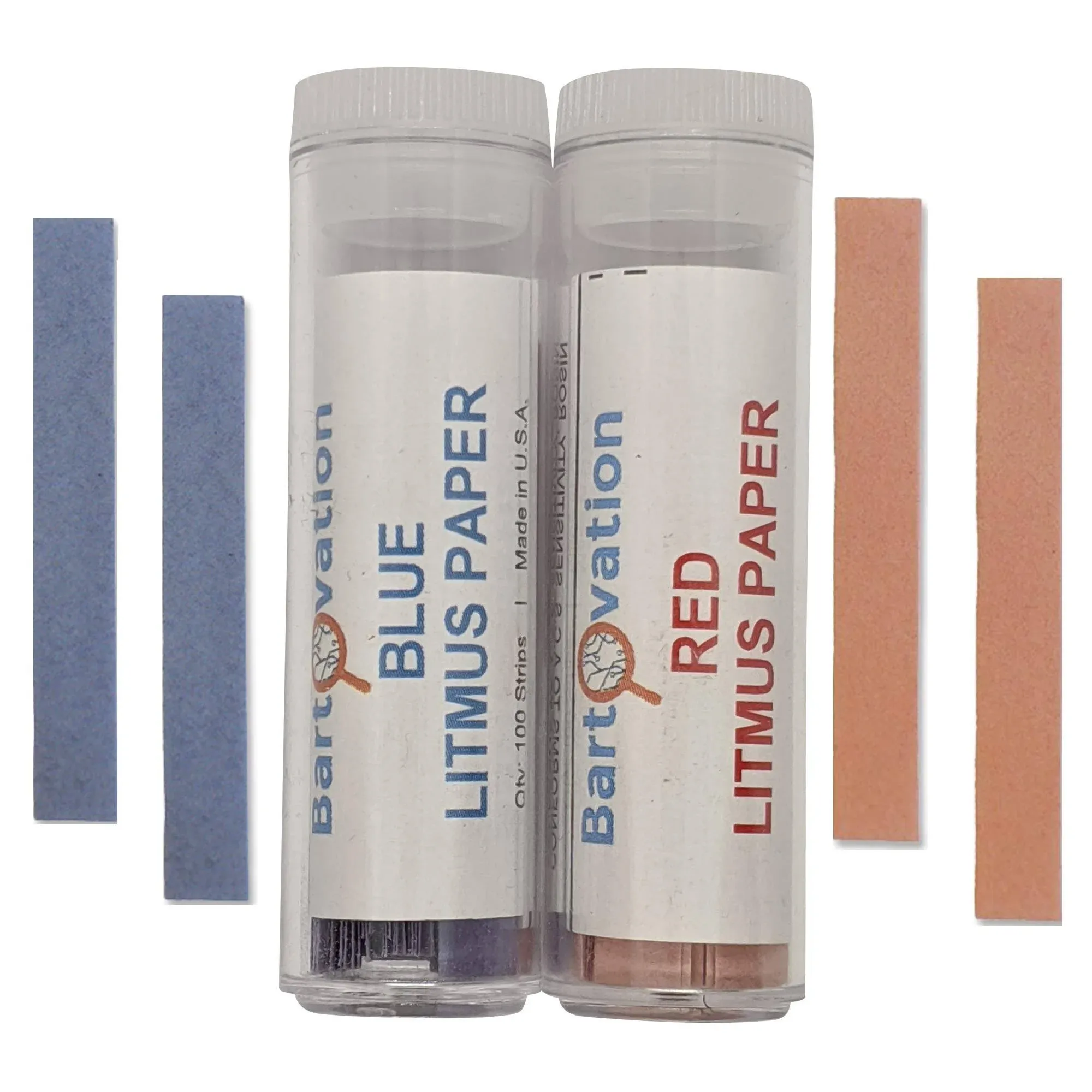 Bartovation Red & Blue Litmus Paper Acid/Base Indicator Strips Combo Pack with 200 Strips