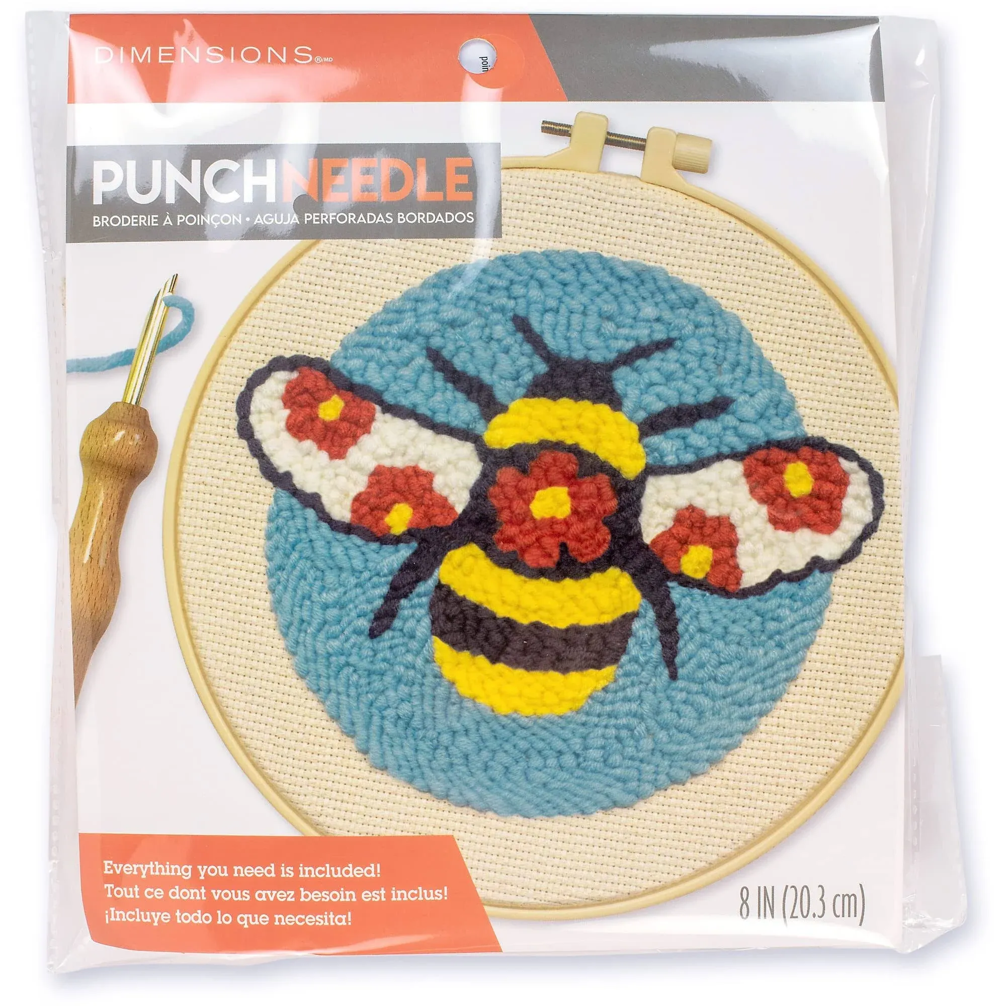 NEW Dimensions Punch Needle kit Bee 8”