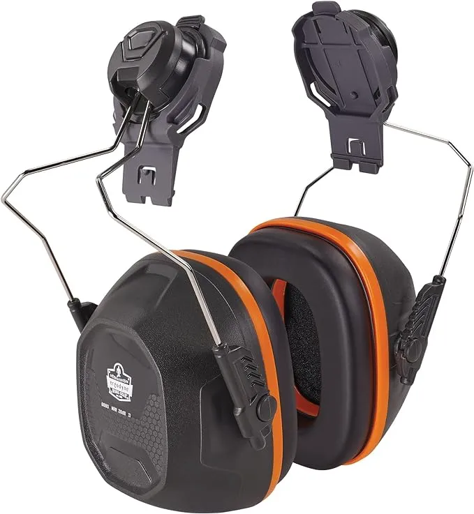 Ergodyne Skullerz 8880 Hard Hat Mounted Earmuffs, NRR26dB,Black