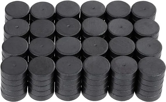 Anpro 120 Pcs Ceramic Industrial Magnets Hobby Craft Magnets-11/16 Inch (18mm) Round Magnet Disc for Refrigerator Button DIY Cup Magnet Craft Hobbies, Science Projects & School Crafts