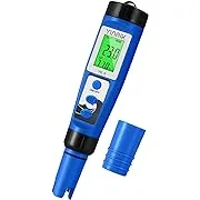 pH Salt Meter 5 in 1 pH TDS EC Salinity Tester for Pool Spa Aquarium Hydroponic Saltwater Digital pH and PPM Tester for Household Drinking Water Hot Tub Home Brewing Fish Tank…