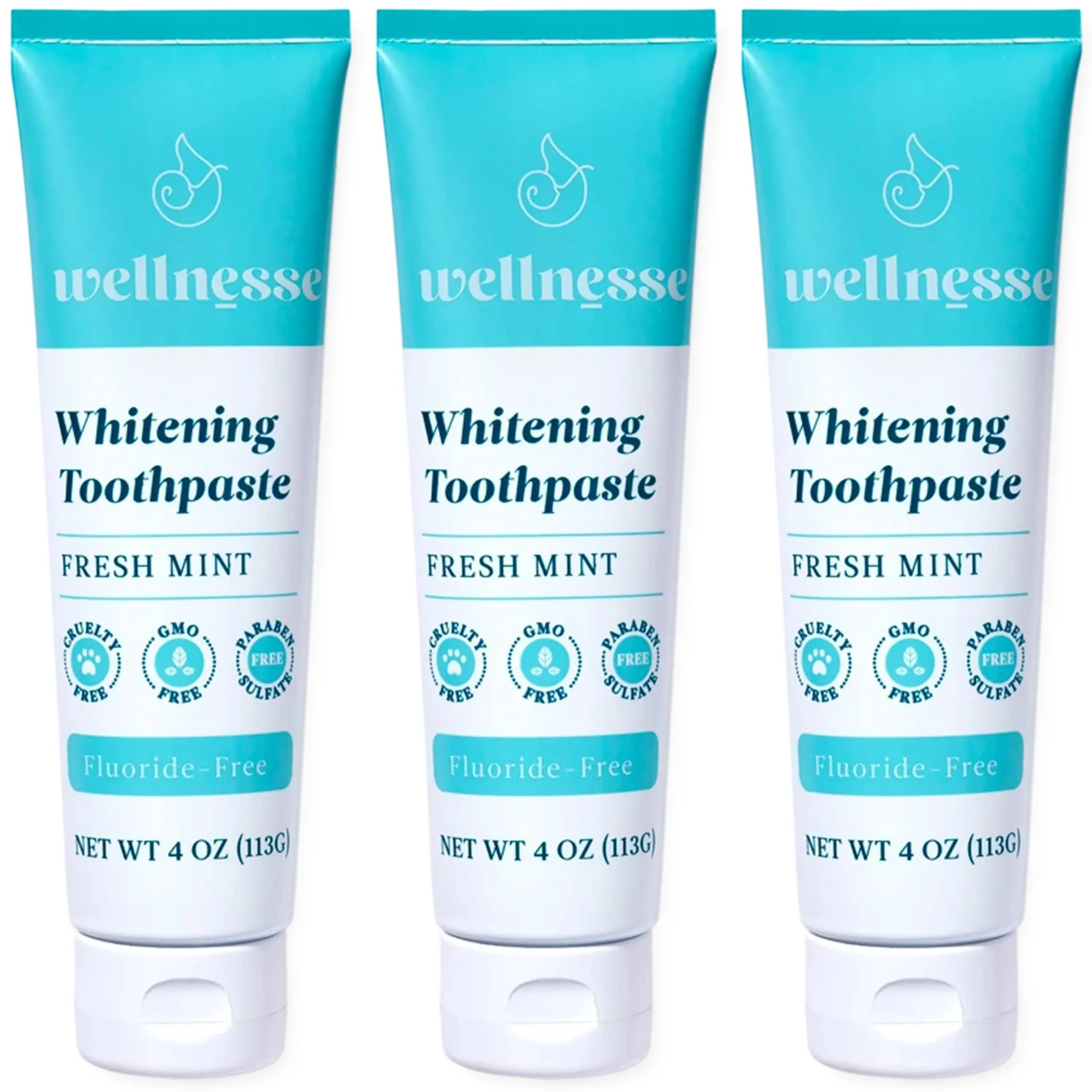 Wellnesse Whitening Toothpaste - Teeth Whitening Fluoride Free Natural Toothpaste ...