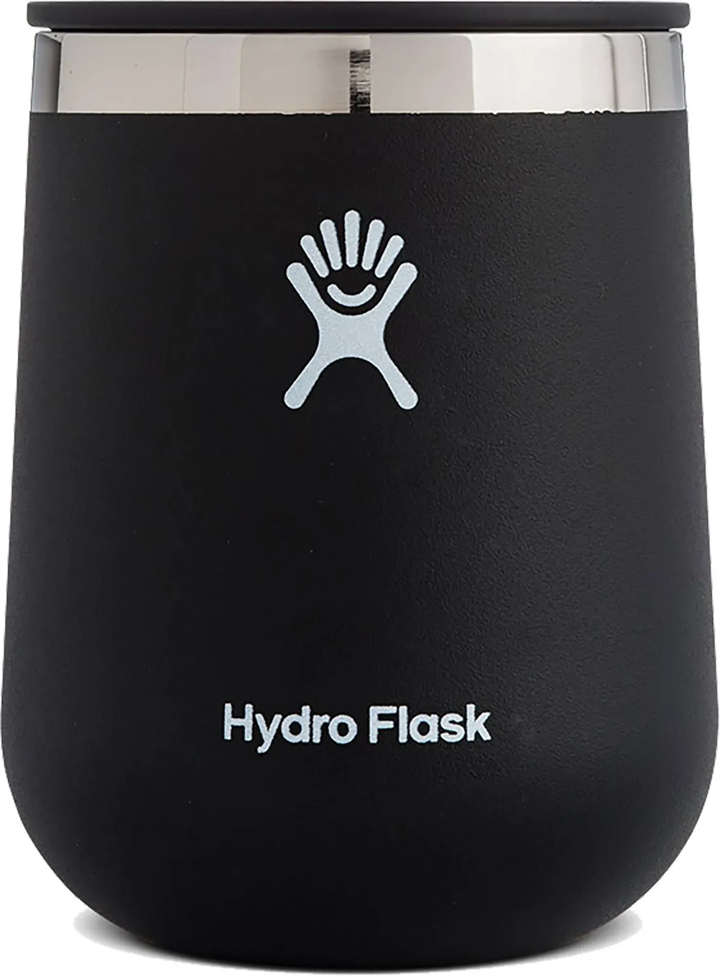 Hydro Flask 10 oz Wine Tumbler - Stainless Steel & Vacuum Insulated - Press-In Lid - Black