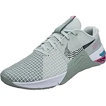 Women's Nike Metcon 8 Training Shoes, 7, Light Silver/Black-Mica Green