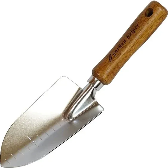 Japanese Garden Trowel Heavy Duty Japanese Steel With Wood Handle - New Garden ...