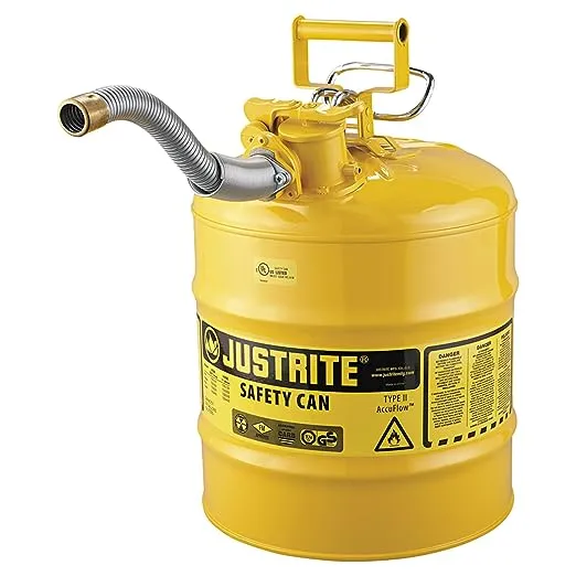 Justrite 5 Gallon Type 2 Safety Diesel Can, Yellow